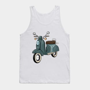 Moped with mirrors and bench Tank Top